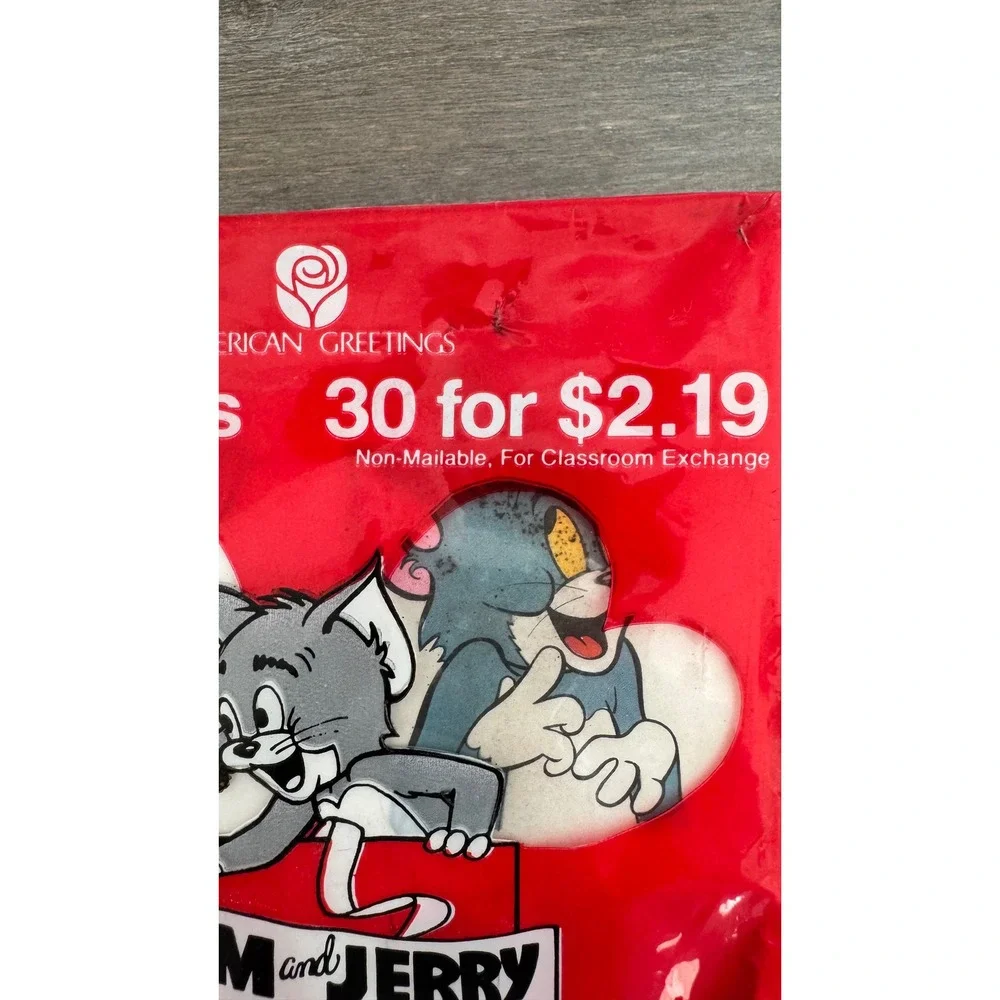Vintage TOM AND JERRY Valentines Day Cards American Greetings -SEALED BOX 1980's